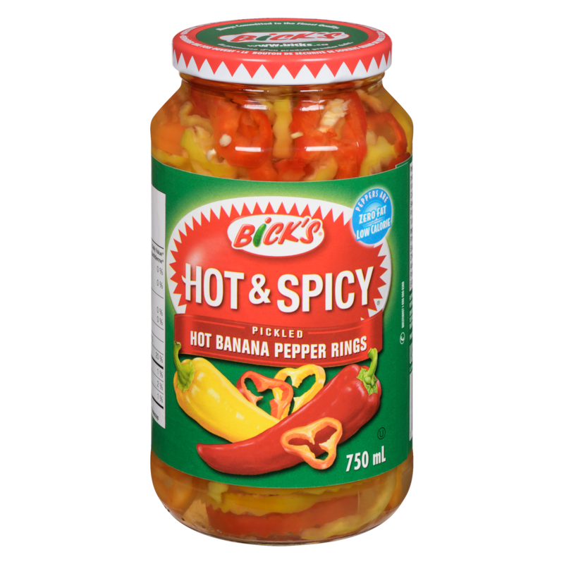 Pickled Hot Banana Pepper Rings Hot & Spicy