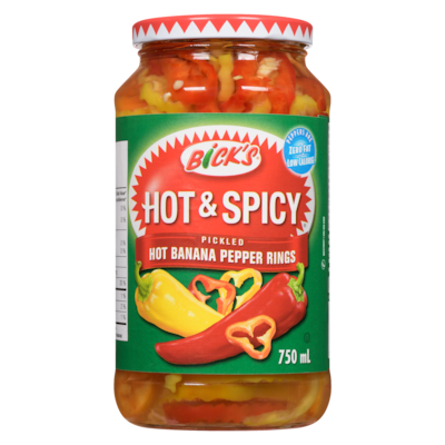 Pickled Hot Banana Pepper Rings Hot & Spicy