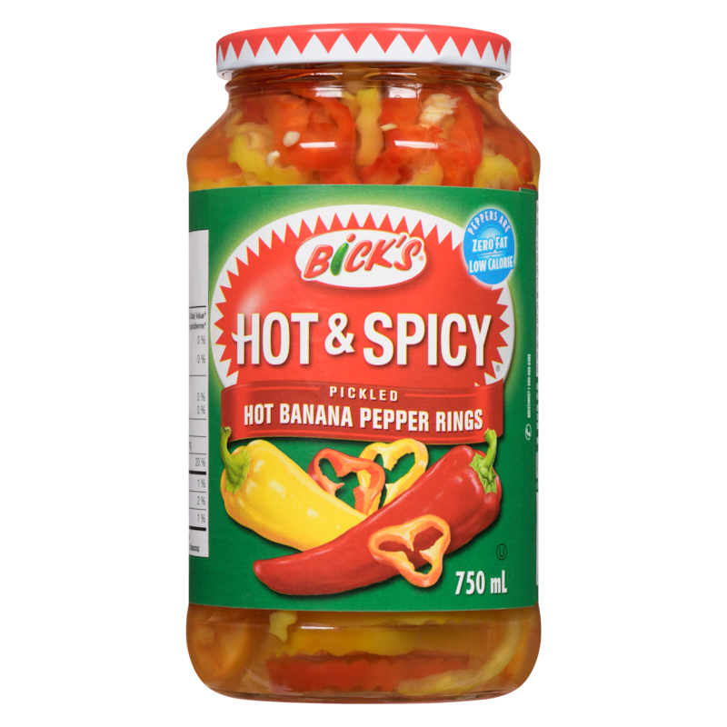 Pickled Hot Banana Pepper Rings Hot & Spicy