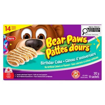 Dare Bear Paws Birthday Cake Cookies 392 g, $1.40/100g