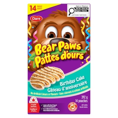 Bear Paws Birthday Cake Cookies