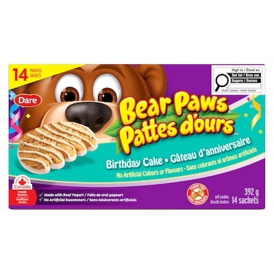 Dare Biscuits Pattes d’ours Gâteau d’anniversaire 392 g, 2,04 $/100g