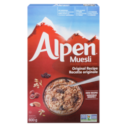 Post Alpen Céréales muesli d'inspiration suisse recette originale 600 g, 1,00 $/100g