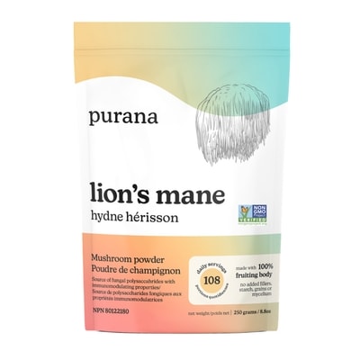 Purana Lion's Mane 1:1 Powder 250 g, $20.16/100g