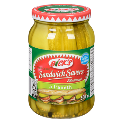 Bick’s Cornichons sélectionnés à l'aneth 500 ml, 0,96 $/100ml
