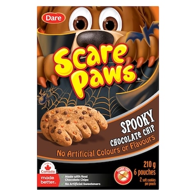 Dare Bear Paws Scare Paws Cookies 210 g, $2.38/100g