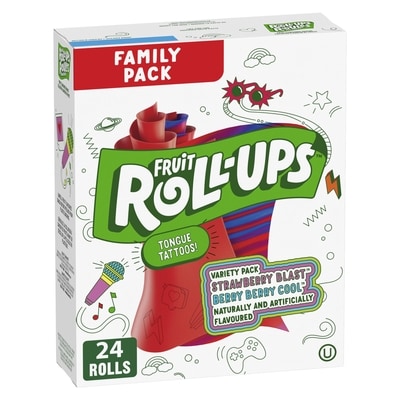 Betty Crocker Fruit Roll-Ups Variety Pack Strawberry Blast Berry Berry Cool 24ct 340 g, $3.53/100g