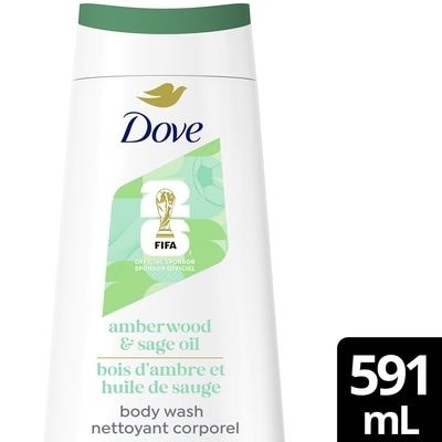 Dove Gel douche FIFA Bois D'ambre et Huile de Sauge 591 ml, 2,03 $/100ml