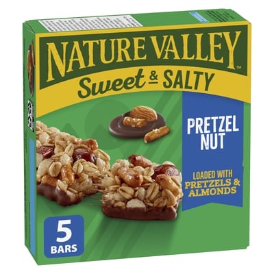 Nature Valley Sweet and Salty Pretzel Nut Granola Bars, 5 Bars 170 g, $2.52/100g