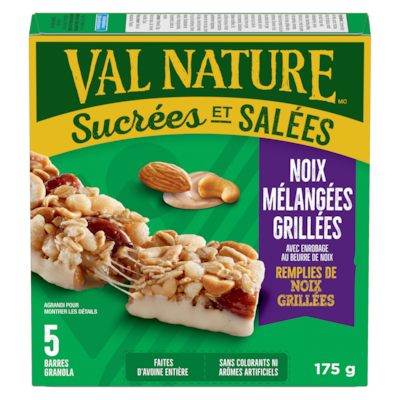 Nature Valley Barres granola sucrées et salées noix mélangées grillées 175 g, 3,31 $/100g