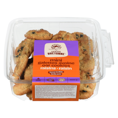 LA PETITE BRETONNE Mini Oat Cookies Raisin Family Pack 500 g, $1.10/100g