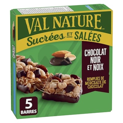 Nature Valley Sucrées et salées Chocolat noir et noix 6ct 175 g, 2,28 $/100g