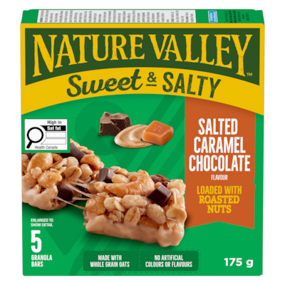 Nature Valley Granola Bars Sweet & Salty Salted Caramel Chocolate Flavour 175 g, $3.31/100g