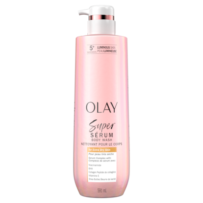 Olay Super Serum Body Wash for Extra Dry Skin, Serum Complex for Luminous Skin 591 ml, $4.23/100ml