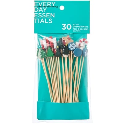 Everyday Essentials Holiday Cocktail Picks 30 Pack 30 ea, $0.11/1ea