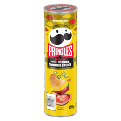 Pringles Croustilles saveur fondue chinoise épicée 156 g, 1,92 $/100g