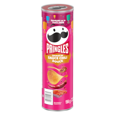 Pringles Croustilles saveur de sauce chili douce 156 g, 2,56 $/100g