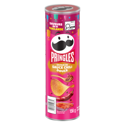 Pringles Croustilles saveur de sauce chili douce 156 g, 2,56 $/100g