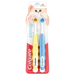 Colgate Lot de brosse à dents souples pour enfants Animal Paw, jaune et bleu 2 ea, 4,00 $/1ch