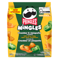 Pringles Puffed Snacks Cheddar & Jalapeño Flavour Medium 155 g, $3.22/100g