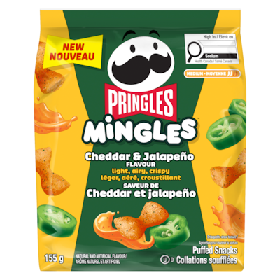 Pringles Puffed Snacks Cheddar & Jalapeño Flavour Medium 155 g, $5.67/100g