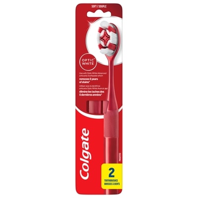 Colgate Brosse à dents blanchissante Optic White pour adultes 2 ea, 7,75 $/1ch