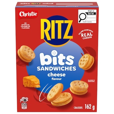 Christie RITZ Bits Sandwiches Cheese Flavoured Snack Crackers 162 g, $3.09/100g