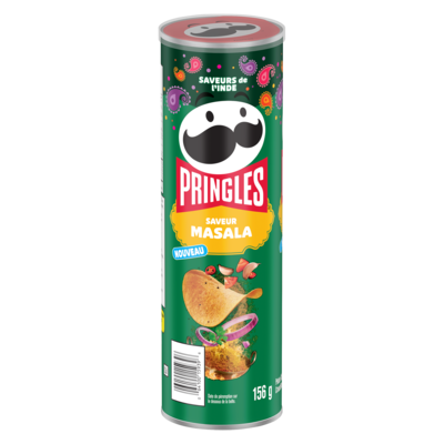 Pringles Croustilles saveur masala 156 g, 4,35 $/100g