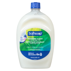 Softsoap Savon hydratant pour les mains nettoyage apaisant parfum frais d'aloès recharge 1.47 l, 0,41 $/100ml