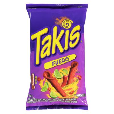 Takis Fuego chips tortilla roulées piment rouge et lime extrême 260 g, 1,65 $/100g