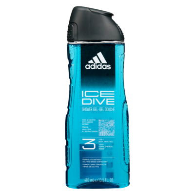 Adidas Shower Gel Ice Dive 400 ml, $1.62/100ml