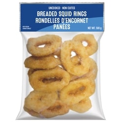 null Uncooked Breaded Squid Rings 500 g, $2.00/100g