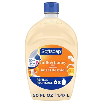 Softsoap Savon mains hydratant , parfum lait et miel, 1,47 L 1.47 l, 0,58 $/100ml