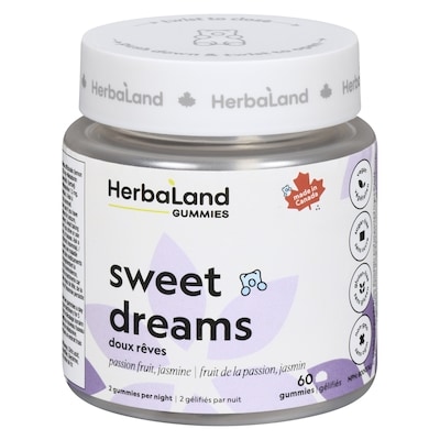 Herbaland Naturals Inc. Gummies Sweet Dreams Passion Fruit, Jasmine 60 ea, $0.33/1ea