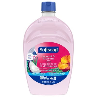 Softsoap Savon hydratant pour les mains parfum de noix de coco et d'hibiscus recharge 1.47 l, 0,58 $/100ml
