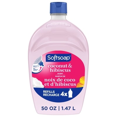 Softsoap Savon hydratant pour les mains parfum de noix de coco et d'hibiscus recharge 1.47 l, 0,41 $/100ml