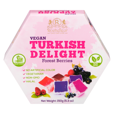 Rochefleur Vegan Turkish Delight, Forest Berries 150 g, $2.66/100g
