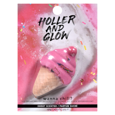 Holler and Glow Cornet de glace effervescent pour le bain wanna chill parfum sucré 1 ea, 8,99 $/1ch