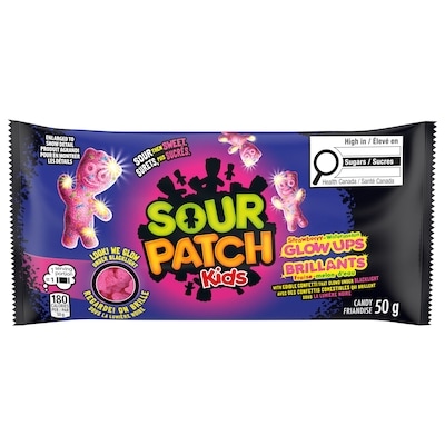 Maynards Sour Patch Kids Brillants Fraise-melon d’eau friandises tendres et moelleuses 50 g, 3,58 $/100g