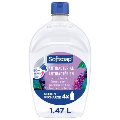 Softsoap Savon mains antibactérien , parfum thé blanc et baies 1.47 l, 0,41 $/100ml