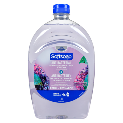 Softsoap Savon antibactérien pour les mains thé blanc et baies recharge 1.47 l, 0,88 $/100ml