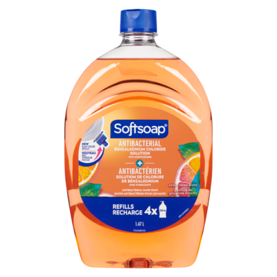 Softsoap Savon antibactérien pour les mains recharge 1.47 l, 0,58 $/100ml
