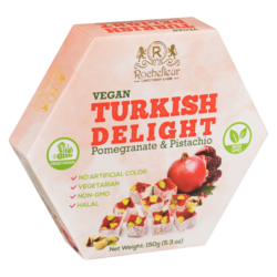 Rochefleur Vegan Turkish Delight Pomegranate & Pistachio - 150 g