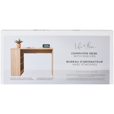 Life at Home Computer Desk with Shelves 1 ea, $99.00/1ea
