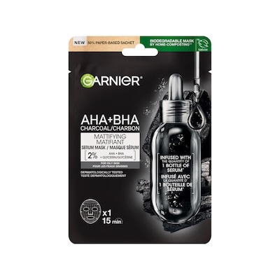 Garnier GARNIER Masque Serum Matifiant Charbon AHA BHA 28 g, 18,89 $/100g
