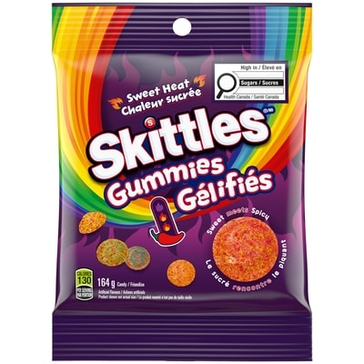 Skittles Sweet Heat Gummy Candy, Bag 164 g, $1.52/100g