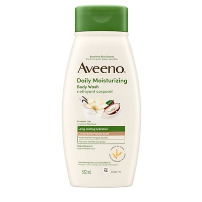 Aveeno Daily Moisturizing Body Wash Cocoa Butter Vanilla Scent 532 ml, $2.63/100ml