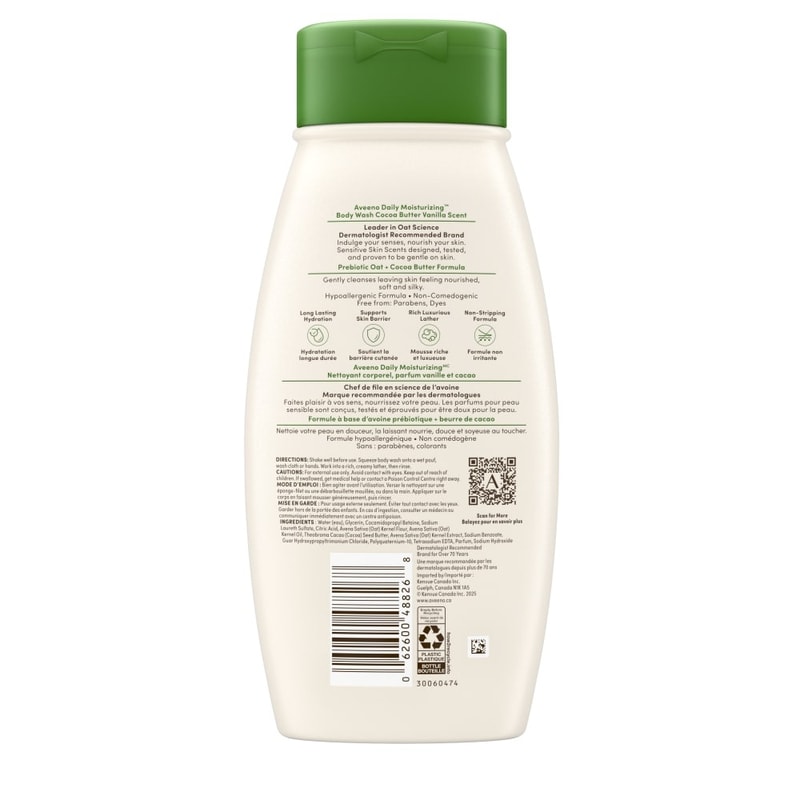 Daily Moisturizing Body Wash, Cocoa Butter Vanilla Scent