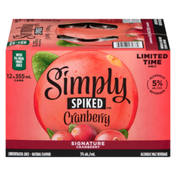 Simply Alcoholic Malt Beverage Signature Cranberry (ID required at pick-up) 12x355.0 ml, $0.54/100ml