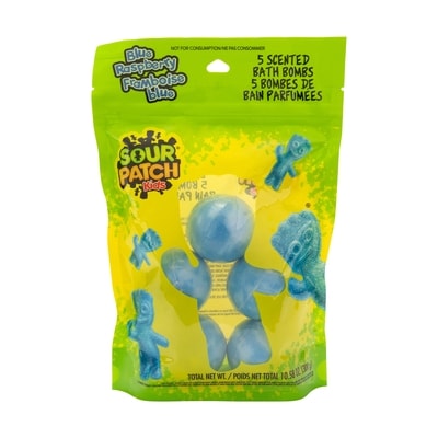 Sour Patch Kids Bombes de bain parfumées, framboise bleue, paquet de 5 200 g, 5,00 $/100g
